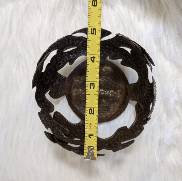 Vtg Josnel Bruno Handmade Upcycled Metal Work Bowl - Picture 4 of 6